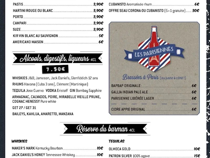 menu 2 of La Maison Montmorency