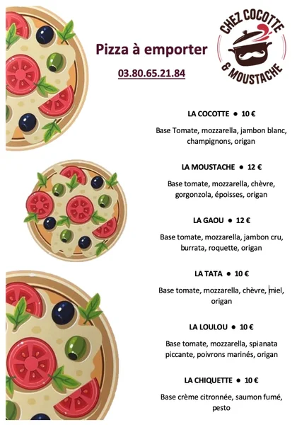 menu 0 of Chez Cocotte & Moustache
