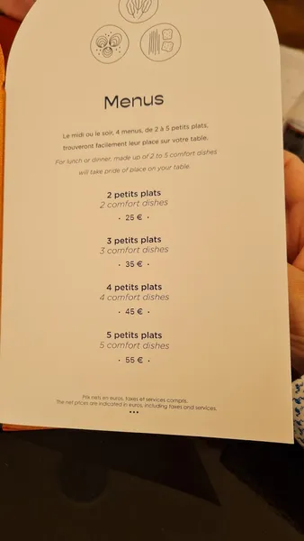 menu 0 of Restaurant & Bar Madame B