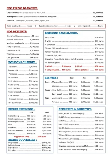 menu 0 of Couleur Café