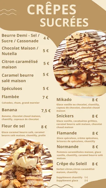 menu 1 of Crêperie Fleur De Sel