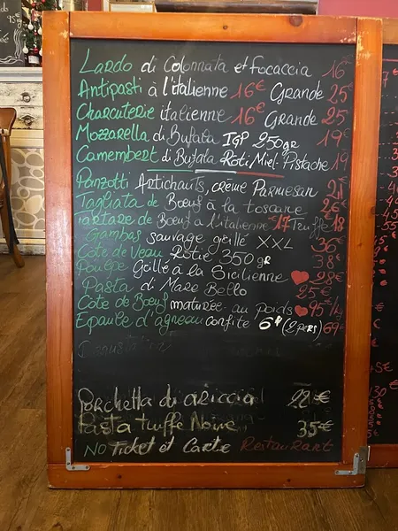 menu 0 of La Trattoria