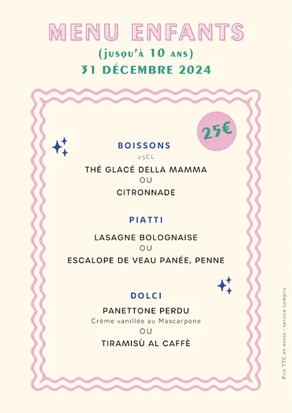 menu 1 of Carlotta - Le Clan des Mamma La Rochelle