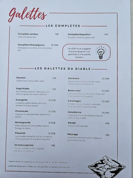 menu 0 of Le Moulin du Diable
