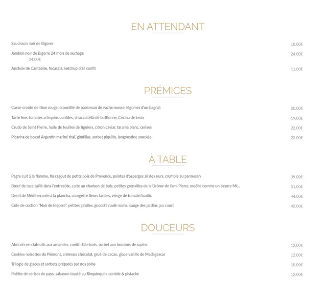 menu 0 of Le Lauracée - Restaurant Marseille
