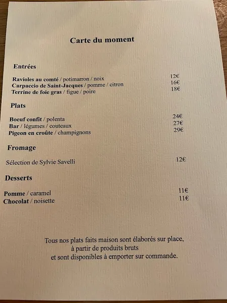 menu 0 of Vintrépide