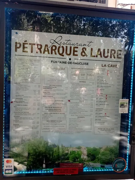 menu 0 of Restaurant Pétrarque et Laure