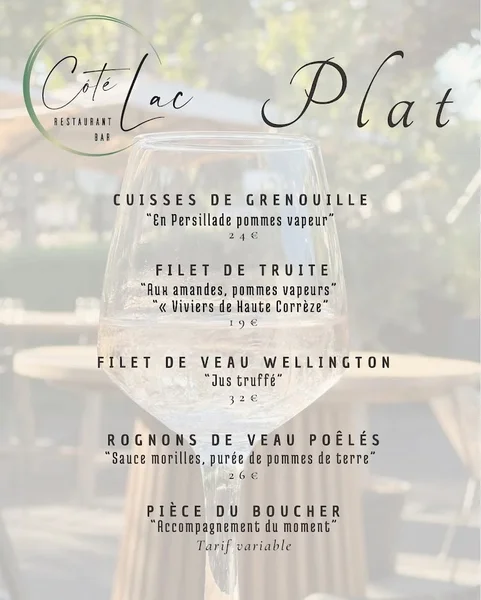 menu 1 of Côté Lac