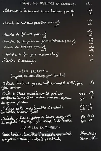 menu 1 of Le Vénitien