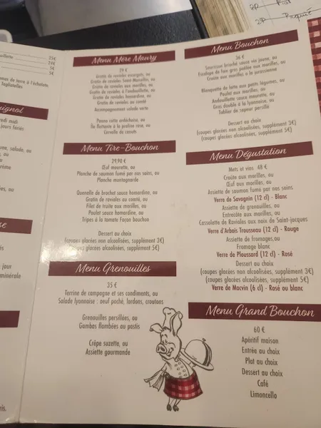 menu 0 of Au P'tit Bouchon