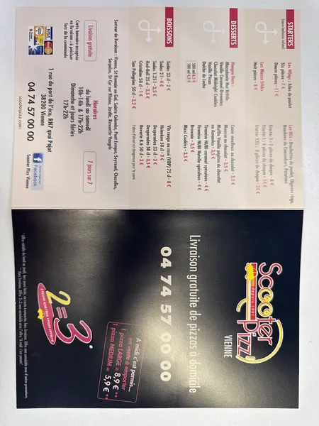 menu 1 of Scooter Pizz´ Vienne