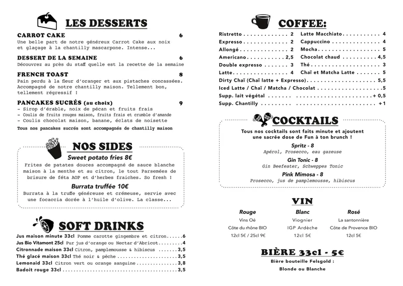 menu 1 of Bartholomé : votre brunch
