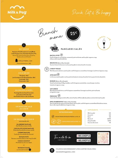 menu 0 of Milk & Pug - Brunch