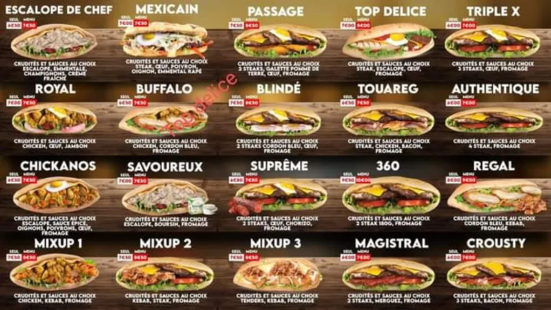 menu 0 of Top Delice Calais