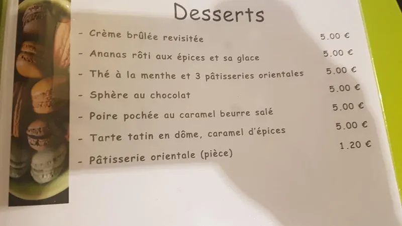 menu 1 of La Route des épices