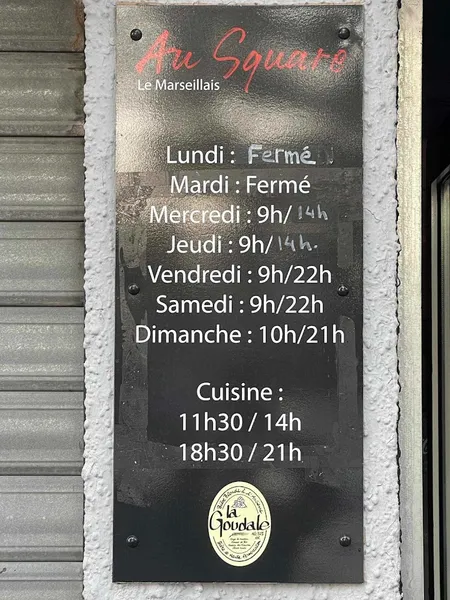 menu 2 of Au Square Le Marseillais - Restaurant Calais