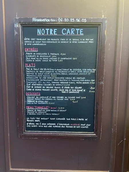 menu 0 of le P'tit tonneau