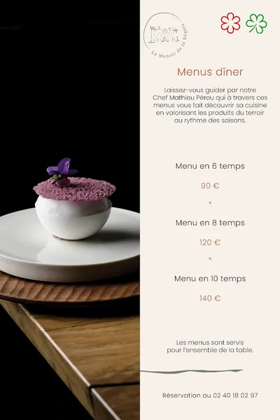 menu 0 of Le Manoir de la Régate
