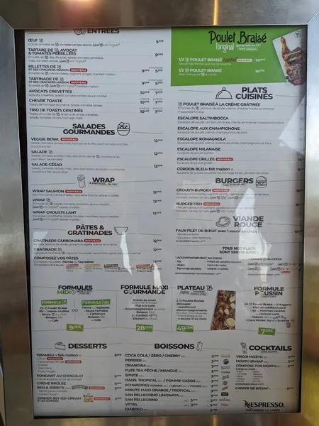 menu 0 of PB Poulet Braisé Bordeaux