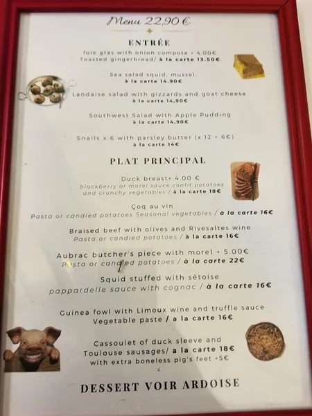 menu 0 of L'Ovale