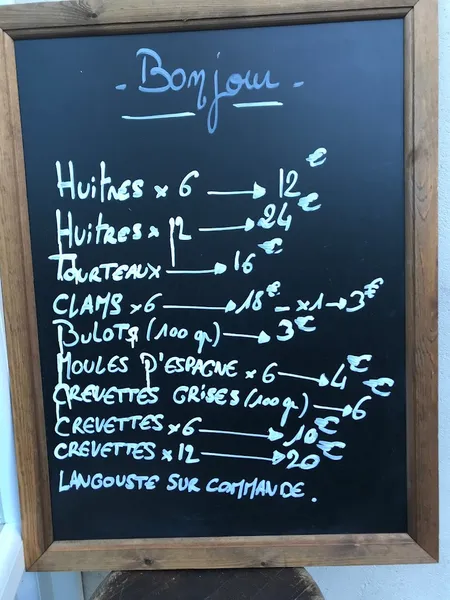 menu 1 of L'ESCAPADE