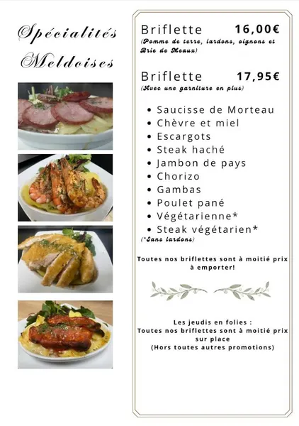menu 0 of La Maison Meldoise