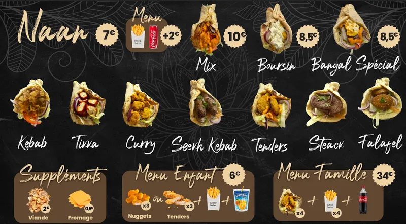 menu 1 of Bengal tandoori