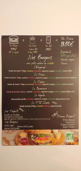menu 0 of Signature's Burgers