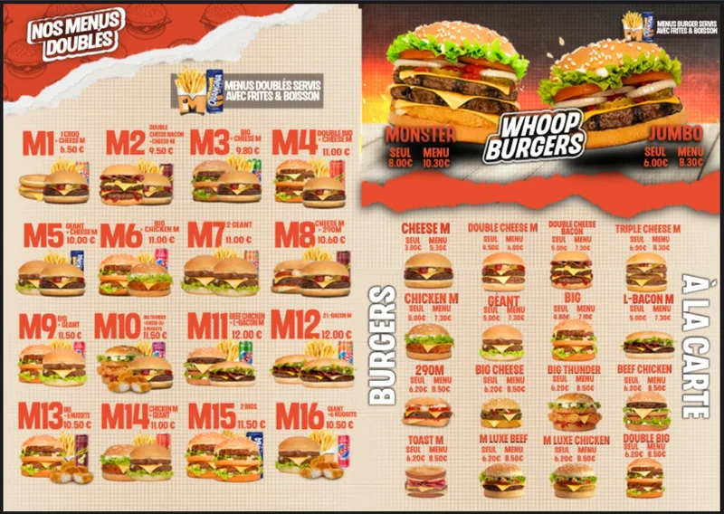 menu 0 of Big M