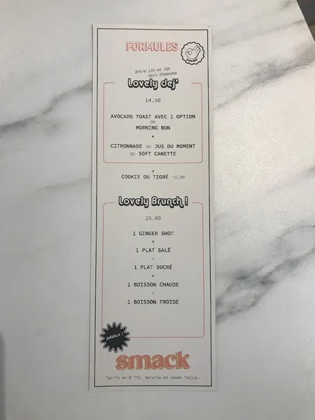 menu 1 of Smack - All Day Brunch