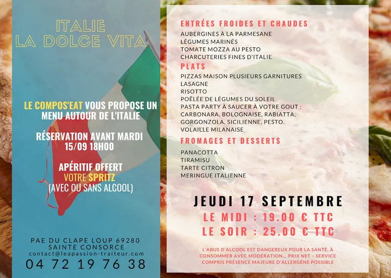 menu 1 of Les buffets de Léa