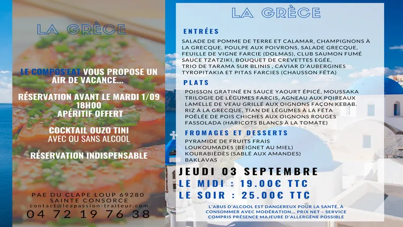 menu 2 of Les buffets de Léa