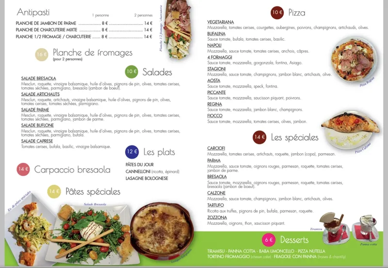 menu 1 of Il Capriccio