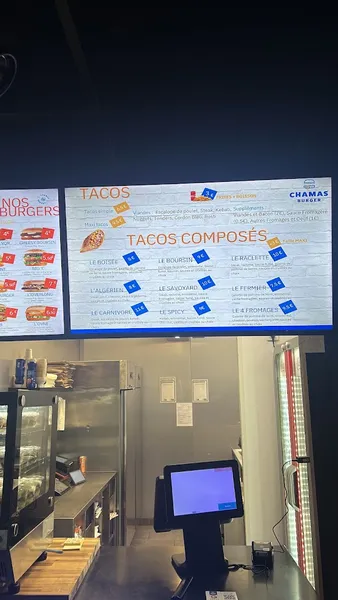 menu 2 of Chamas Burger Vénissieux