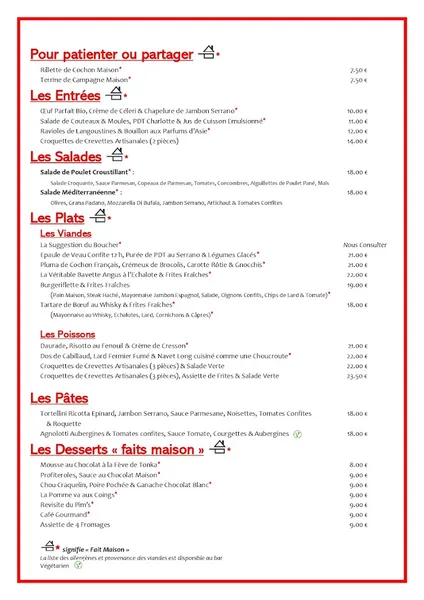 menu 0 of Le Bô Jardin
