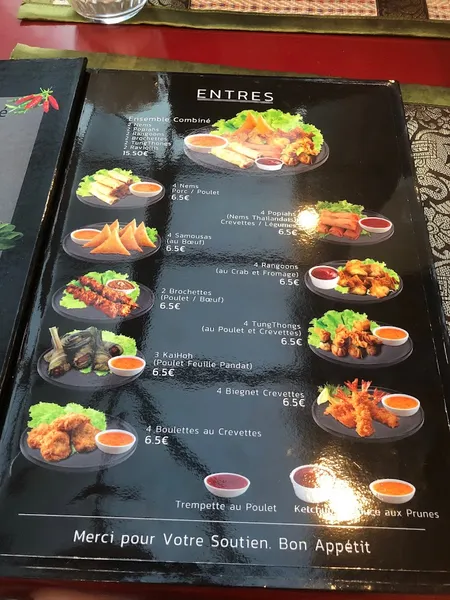 menu 0 of Som Sanook Le Prieuré