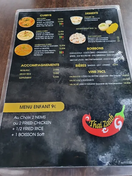 menu 0 of Thai Zaab