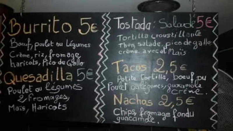 menu 2 of UN MEXICAIN A MARSEILLE