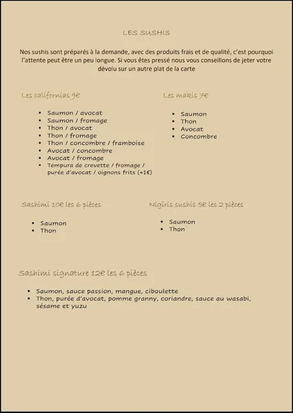 menu 1 of L' Atelier de Margaux