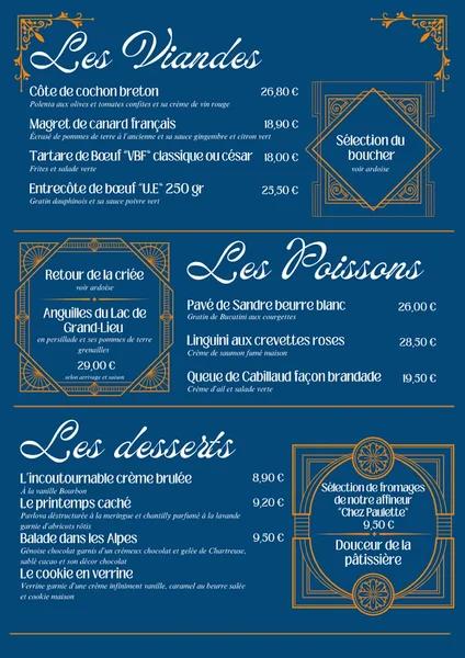 menu 0 of La Guinguette