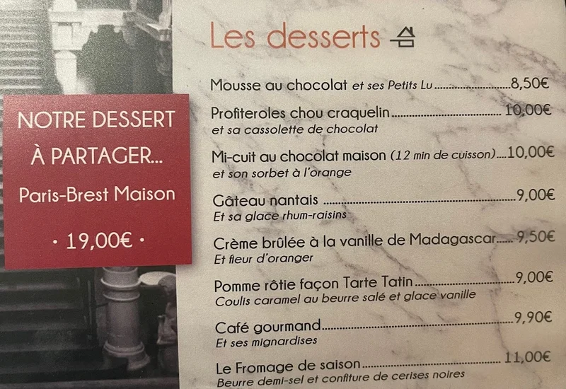menu 0 of Le poussin rouge
