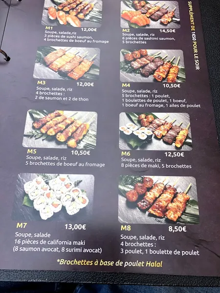 menu 0 of Sushido
