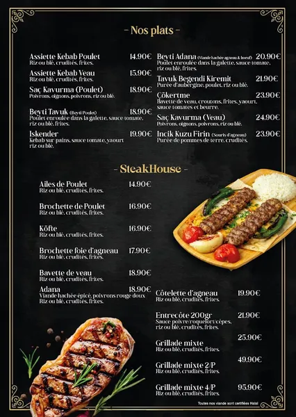 menu 0 of L’Atelier de Nisa
