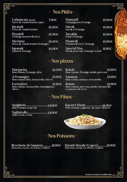 menu 1 of L’Atelier de Nisa