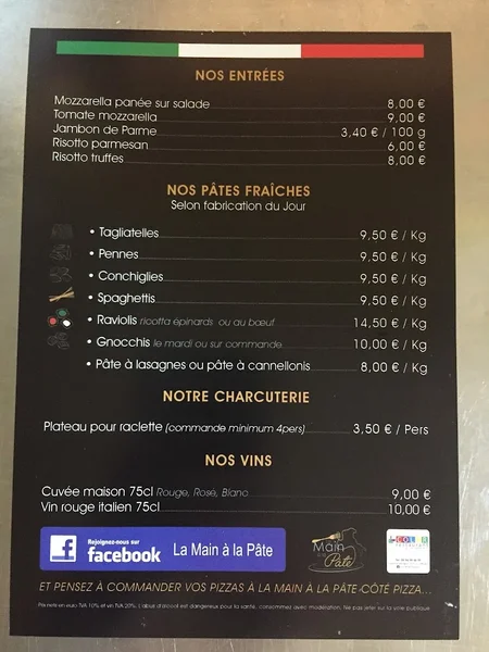 menu 0 of La Main à la Pâte