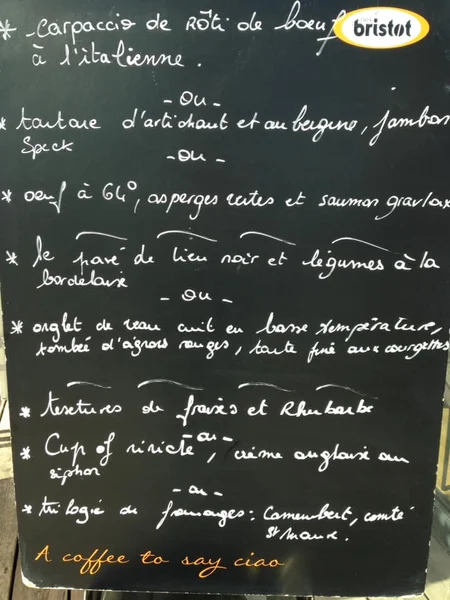 menu 2 of ô sens 60
