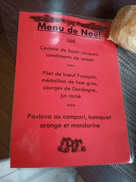 menu 0 of L'Alchimiste