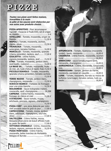 menu 0 of Fellini