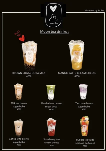 menu 0 of Au Bol - Moon Tea