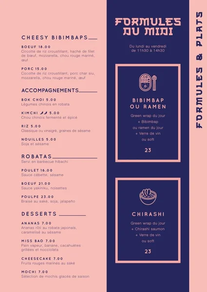 menu 1 of Miss Bao